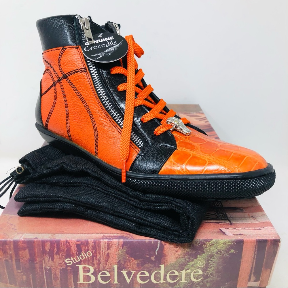 New Belvedere Magic Genuine Crocodile & Calf Sneakers